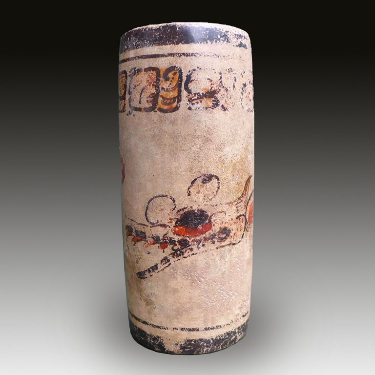 A Maya cup with mythical figure