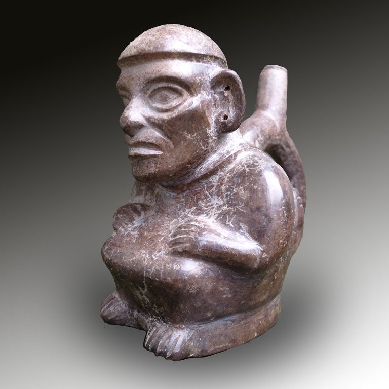 A Moche stirrup spout vessel