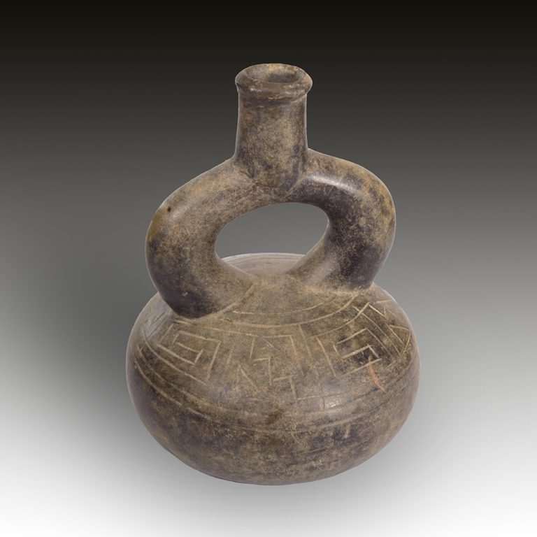 A Moche stirrup spout vessel