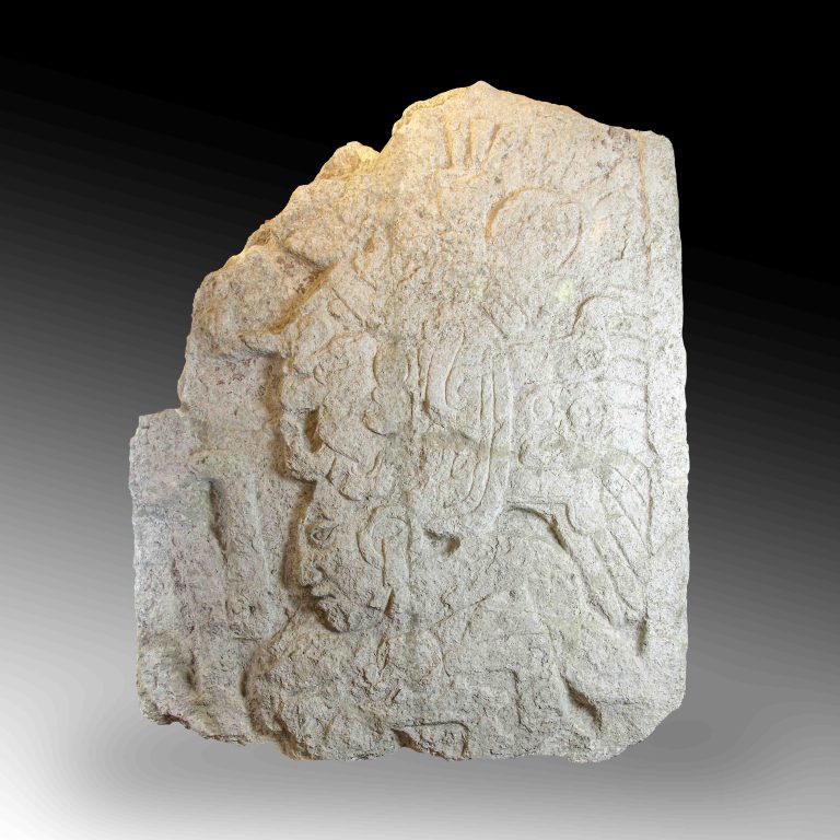 A large Maya stele