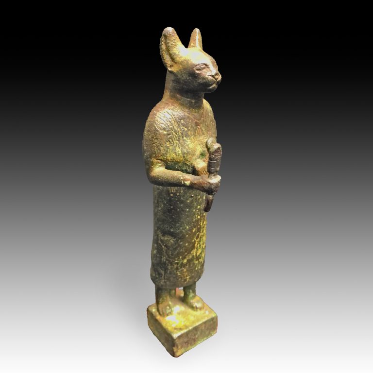 A bronze statuette of Bastet