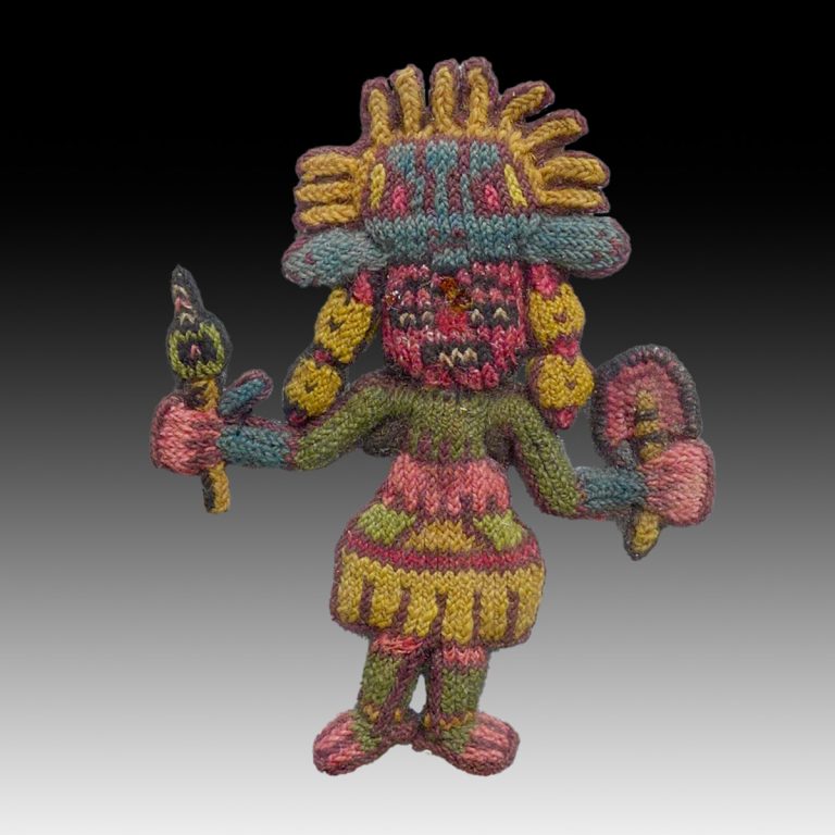 Five Paracas textile figurines